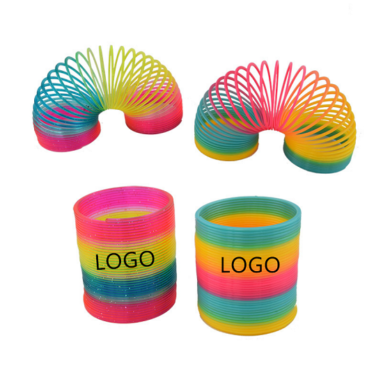 Rainbow Circle Toy Plastic Magic Spring Coil Loop