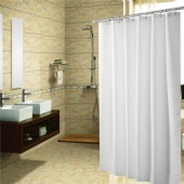 White Waterproof Shower Curtain