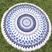 100% Microfiber Round Fringe Towel
