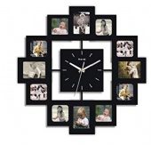 12 PHOTO FRAMEs AND CLOCK
