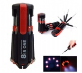 8 in 1 Multi Tool Screwdriver with Flashlight