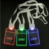 LED ID Card Flashing Lanyard