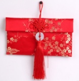 Chinese Silks and Satins Red Envelope Gift Card Envelope