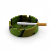 Portable Rubber Silicone Ashtray Round Cigarette Holder