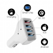 4-Port USB Quick Charge 3.0 Car Charger-- Charging Fast