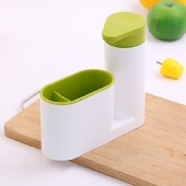 Soap Push Pump with Brush Holder