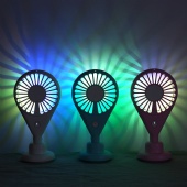 Colorful LED Light 2-Speed USB Mini Desk Fan