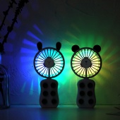 Phone Stand Rechargeable LED light USB Fan