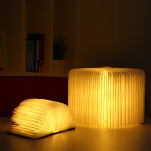 Rechargeable Folding Wooden Book Lamp