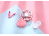 USB Rechargeable Mini Fan with Lanyard and Removable Stand