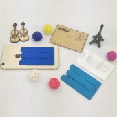 Silicone Cell Phone Wallet with Finger Ring Stand