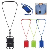 Silicone lanyard phone holder