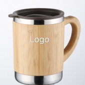 Stainless Steel Bamboo Insulated Mug