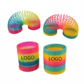 Rainbow Circle Toy Plastic Magic Spring Coil Loop