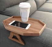 Wooden Tray Sofa Arm Clip Food Tray Table