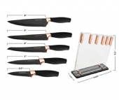 6 Piece Sharp Kitchen Knife Set with Knife Block