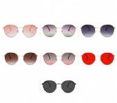 Colored Round Hippie Vintage Unisex Sunglasses