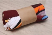 Round Microfiber Beach Towel With Tassels
