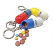 Capsule Pill Case Key Chain