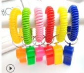 Diameter Stretchy coil bracelet with whistle for games and sport events, for life guard and alarm in