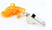 Stainless Steel Metal Whistle Party Referee Sports School Football Whistle With Lanyard