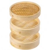 Bamboo Steamer by BambooMasters 100% Eco friendly 10 inch 3 piece steamer