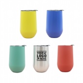 16oz Stainless Steel Egg Shaped Cup With Lid