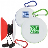 Silicone To-Go ear bud case with carabiner