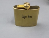 5 Ounce Gold Stainless Steel Hip Flask