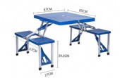 Portable Folding Picnic Table with 4 Seats