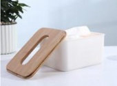 Tissue Box with Bamboo Lid