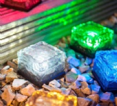 Set of 4 Solar Path Ice Cube Lights