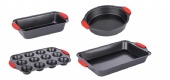 non stick baking pans set of 4 with silicone handles