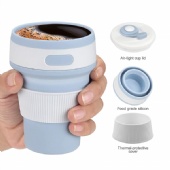 Silicone Collapsible Cup Mug-Leak Proof Coffee Folded Cup