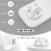 3 in 1 Multiple Phone Charging Stand with Wireless Charger